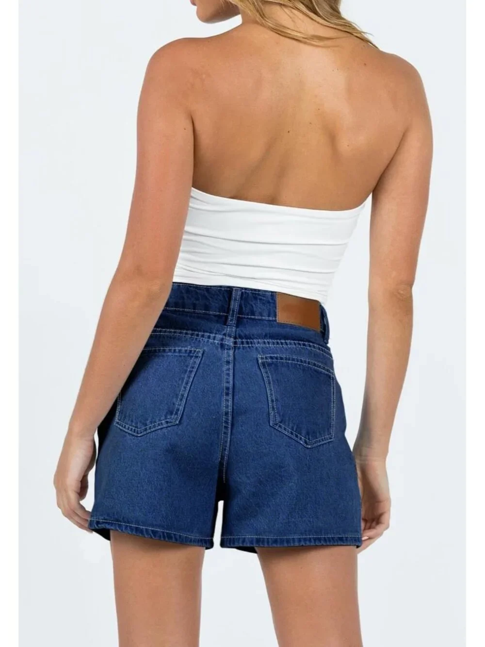 Women's navy Summer Comfortable Stretchy Denim Casual Hot Short Jort Jean